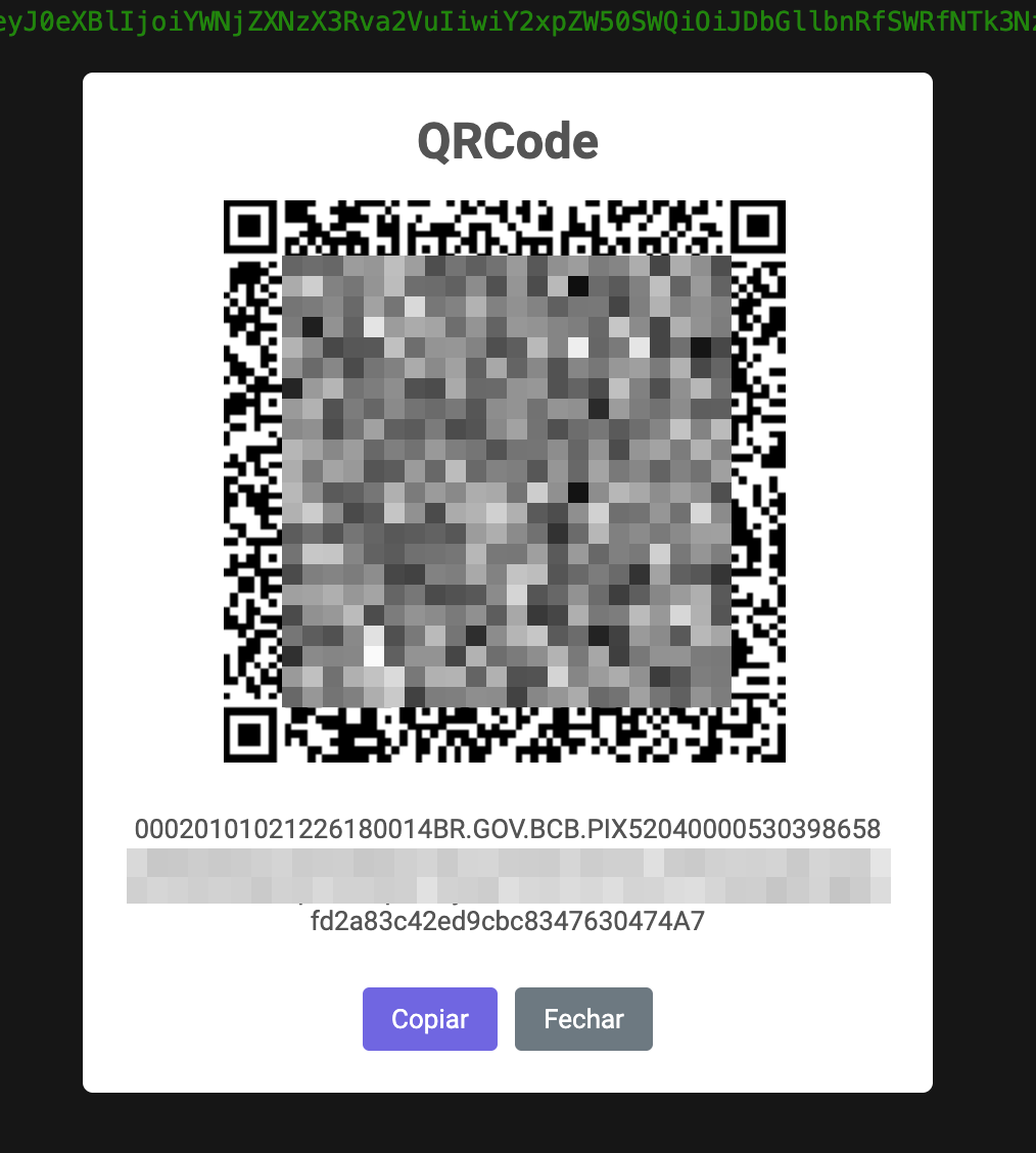 QR Code e copia e cola